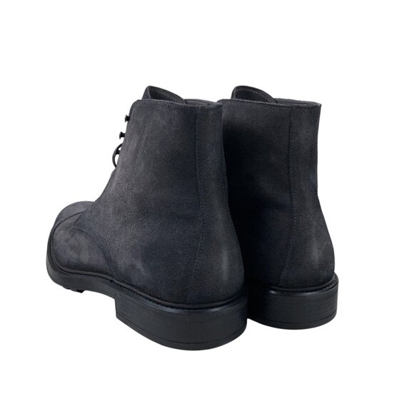 To Boot New York Burkett Cap Toe Lace Up Boots Mens 10M Gray Suede Lug Sole - Picture 5 of 10